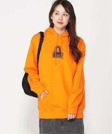 【SALE／50%OFF】X-girl FACE SWEAT HOODIE BIU パーカー X-girl エックスガール トップス パーカー・フーディー ブラック オレンジ ホワイト【送料無料】