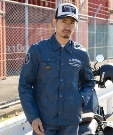 Vanson Leathers COACH JACKET バンソンレザーズ ジャケット・アウター ナイロンジャケット ブラック ネイビー ベージュ グレー【送料無料】