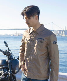 Vanson Leathers COACH JACKET バンソンレザーズ ジャケット・アウター ナイロンジャケット ブラック ネイビー ベージュ グレー【送料無料】