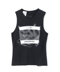 MM6 Maison Margiela MM6×SALOMON ノースリーブ Tシャツ エムエムシックス トップス ノースリーブ・タンクトップ ブラック【送料無料】