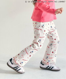 【SALE／50%OFF】apres les cours サンリオキャラクターズフレアパンツ 10分丈 エフオーオンラインストア 靴下・レッグウェア レギンス・スパッツ パープル ホワイト