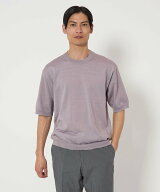 【SALE／50%OFF】UNITED ARROWS green label relaxing ラミー ナイロン プレーティング ニット Tシャツ …