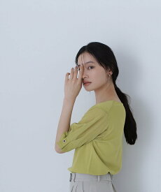 NATURAL BEAUTY BASIC Vネックハトメシアースリーブニット ナチュラルビューティベーシック トップス ニット ブラック ベージュ イエロー グリーン【送料無料】