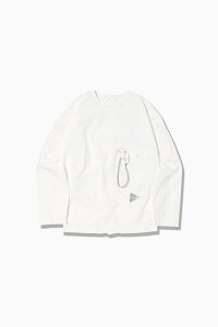 and wander CORDURA typewriter LS pullover (W) �A���h�����_�[ �g�b�v�X �V���c�E�u���E�X �u���b�N �u���E�� �z���C�g�y���������z