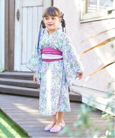 【SALE／40%OFF】Lycee mine 【浴衣】すぽっと着やすい♪ 柄アソート・ワンピースタイプ(帯2枚セット) ナルミヤオンライン 着物・浴衣・和装小物 浴衣 レッド ベージュ パープル ホワイト