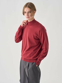 JOHN SMEDLEY シングルモックネック長袖ニットプルオーバー ｜ A4802 ｜ 30G MODERN FIT ジョンスメドレー トップス ニット レッド【送料無料】