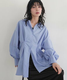 【SALE／50%OFF】LIAN ウエストタックカラーシャツ リアン トップス シャツ・ブラウス イエロー ピンク ブルー ホワイト ベージュ