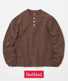 JOURNAL STANDARD Health knit / ヘルスニット 別注 ヘンリー ネックロンT ジャーナル スタンダード トップス カットソー・Tシャツ ホワイト ブラウン ブラック グレー【送料無料】