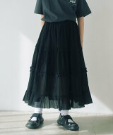 【SALE／30%OFF】UNITED ARROWS green label relaxing 楊柳フリル ロングスカート / キッズ 140cm-160cm …