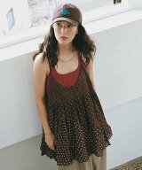 studio CLIP 【Kin.】ドットパッチワークキャミソール スタディオクリップ トップス その他のトップス ブ…