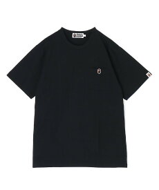 A BATHING APE ONE POINT POCKET TEE -ONLINE EXCLUSIVE- ア ベイシング エイプ トップス カットソー・Tシャツ ブラック グレー ネイビー レッド ホワイト【送料無料】