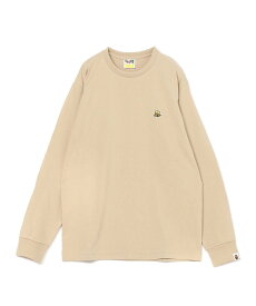 A BATHING APE BAPE BEE ONE POINT L/S TEE ア ベイシング エイプ トップス カットソー・Tシャツ ベージュ ブラック ブルー ブラウン オレンジ ホワイト【送料無料】