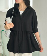【SALE／20%OFF】GeeRA ペプラムシャツチュニック ジーラ ワンピース・ドレス チュニック ホワイト ブル…