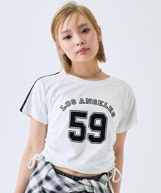 【SALE／60%OFF】Lovetoxic 【LTXC】【接触冷感/ひんやり】ドロストナンバーTシャツ ナルミヤオンライン トップス カットソー・Tシャツ グリーン ホワイト