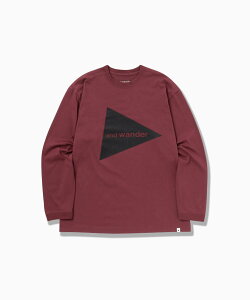 and wander and wander logo LS T �A���h�����_�[ �g�b�v�X �J�b�g�\�[�ET�V���c �J�[�L�O���[�� �p�[�v�� �z���C�g �u���b�N�y���������z
