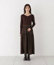 ドットティアードニットドッキングワンピース