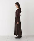 ドットティアードニットドッキングワンピース