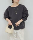 <Oggi 6月号掲載アイテム>【大人のスウェット】ボートネックスウェット
