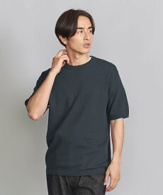 【SALE／30%OFF】BEAUTY&YOUTH UNITED ARROWS ガスコットン ダイアゴナル クルーネック ショートスリーブ ニット ユナイテッドアローズ アウトレット トップス ニット ネイビー ホワイト グレー【送料無料】