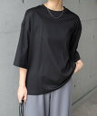 【SALE／20%OFF】evernavy シルケット オーバーサイズ Tシャツ evernavy エバーネイビー アンドミー トップス カット…