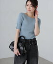 <洗える>マシンウォッシャブル前後2WAY5分袖ニット