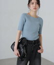 <洗える>マシンウォッシャブル前後2WAY5分袖ニット