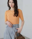 <洗える>マシンウォッシャブル前後2WAY5分袖ニット