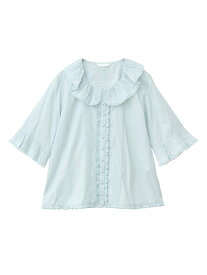 PINK HOUSE 衿付きブラウス ピンクハウス トップス シャツ・ブラウス ベージュ ブラウン ブルー ブラック【送料無料】