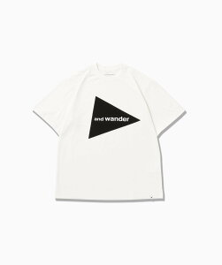 and wander and wander logo SS T �A���h�����_�[ �g�b�v�X �J�b�g�\�[�ET�V���c �z���C�g �p�[�v�� �u���b�N �J�[�L�O���[���y���������z
