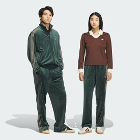 adidas 【公式】アディダス adidas FB TP VELOUR / ファイヤーバード トラックパンツ ベロア アディダス トップス その他のトップス グリーン【送料無料】