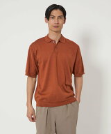 【SALE／50%OFF】UNITED ARROWS green label relaxing ラミー ナイロン プレーティング ニットポロ ポロ…