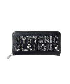 HYSTERIC GLAMOUR LOGO STUDS ロングウォレット ヒステリックグラマー 財布・ポーチ・ケース 財布 ブラック【送料無料】