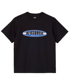 X-girl COLOR CONTRAST OVAL LOGO S/S TEE Tシャツ X-girl エックスガール トップス カットソー・Tシャツ ブラック パープル ホワイト【送料無料】