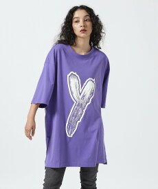 ROYAL FLASH Y-3/ワイスリー/LOGO GFX TEE-purple- ロイヤルフラッシュ トップス カットソー・Tシャツ パープル【送料無料】