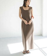 NOBLE 《追加》コンフォートジャージー2WAYワンピース ノーブル ワンピース・ドレス ワンピース ブラウン…