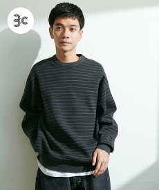 【SALE／50%OFF】URBAN RESEARCH DOORS 『UR TECH Renew Knit』クルーネックプルオーバー アーバンリサーチドアーズ トップス ニット グリーン グレー【送料無料】