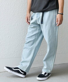 SHIPS any 【SHIPS any別注】GRAMiCCi: オーガニックコットン ルーズテーパード ストレッチ デニム パンツ◆ シップス パンツ ジーンズ・デニムパンツ ブラック ブルー ネイビー【送料無料】
