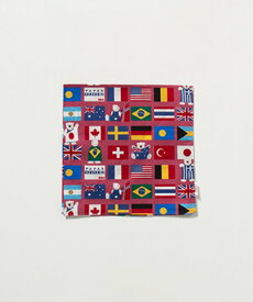 【SALE／50%OFF】Mademoiselle NON NON ハンカチ【NATIONAL FLAG BEAR】 マドモアゼルノンノン ファッション雑貨 その他のファッション雑貨 イエロー ベージュ ホワイト ピンク グレー ブルー