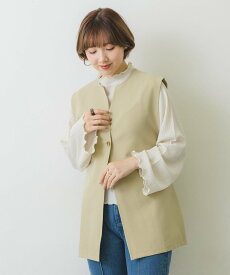 【SALE／55%OFF】RETRO GIRL ウエストリボンベストSET レトロガール トップス その他のトップス ベージュ ブラウン グリーン