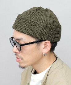 A.M.S. ニット帽 メンズ レディース ニットワッチ ニットキャップ ニット 綿麻 無地 エー.エム.エス. 帽子 ニット帽・ビーニー グレー カーキグリーン ブラック