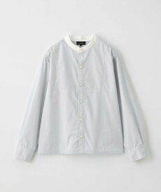 【SALE／50%OFF】UNITED ARROWS green label relaxing バンドカラー シャツ ロングスリーブ / キッズ 140cm-160cm ユナイテッドアローズ アウトレット トップス シャツ・ブラウス グレー ベージュ ホワイト