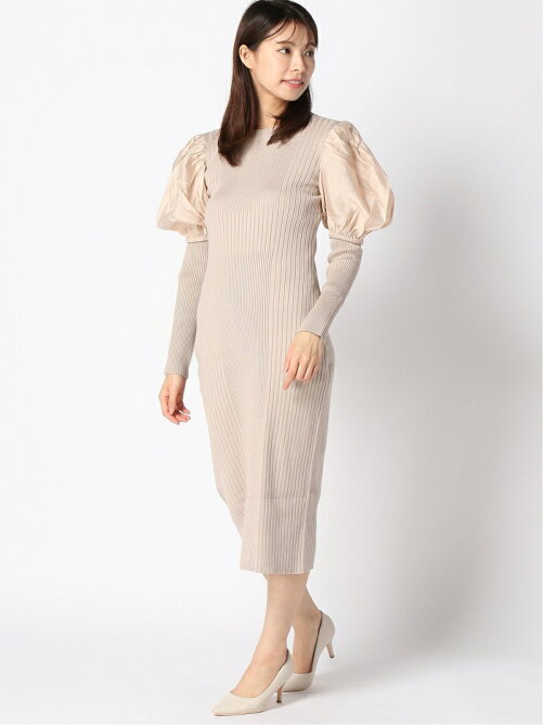 Lanvin En Bleu オーガンジースリーブニットワンピース Rakuten Fashion 楽天ファッション 旧楽天ブランドアベニュー Bs2550