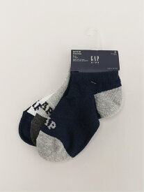 【SALE／40%OFF】GAP (K)カラーブロック アンクル丈ソックス (キッズサイズ・3組セット) ギャップ 靴下・レッグウェア 靴下