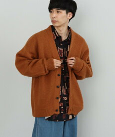 【SALE／70%OFF】BEAMS HEART BEAMS HEART / シャギー ビッグ カーディガン ビームス アウトレット トップス ニット イエロー ブラック グリーン