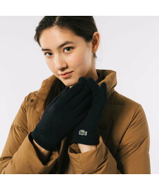 【SALE／40%OFF】LACOSTE ネームステッチジャージニットグローブ ラコステ ファッション雑貨 手袋 ブラック グレー ピンク【送料無料】