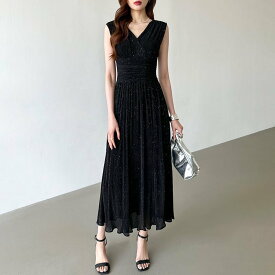 【SALE／32%OFF】COCOMOMO パーティードレス カシュクールワンピース 長袖ノースリーブ選べるタイプ ココモモ ワンピース・ドレス ドレス ブルー ブラック ベージュ ピンク ネイビー グレー ブラウン カーキグリーン【送料無料】