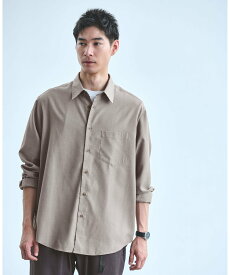 【SALE／50%OFF】UNITED ARROWS green label relaxing 【WEB限定】ピーチツイル ジャストルーズ シャツ -防シワ- ユナイテッドアローズ グリーンレーベルリラクシング トップス シャツ・ブラウス グレー ベージュ