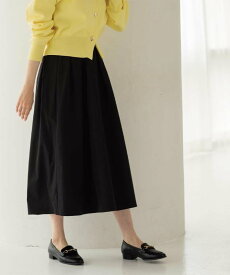 【SALE／58%OFF】OPAQUE.CLIP シャンブレータフタタックフレアスカート【洗濯機OK】 オペークドットクリップ スカート ロング・マキシスカート ブラック ブルー