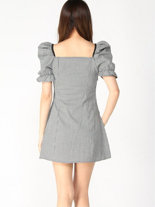 Zoe Jenko W スクエアネックギンガムチェックワンピース Rakuten Fashion 楽天ファッション 旧楽天ブランドアベニュー Bf4551