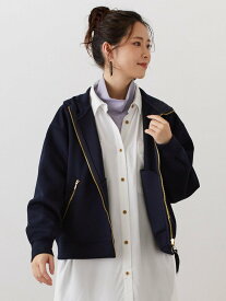 【SALE／30%OFF】NICOLE white フルZIPパーカー/ダンボールポンチ ニコル クラブ トップス パーカー・フーディー ネイビー ベージュ ブルー【送料無料】